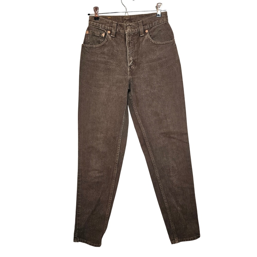 Vtg Levis 550 Relaxed Fit Tapered Leg Brown Jeans Womens‎ 3 Med Made in USA 1996